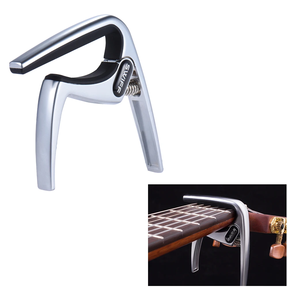 

Clip-on Guitar Capo Clamp Zinc Alloy Single-handed Quick Change for Classical Guitars