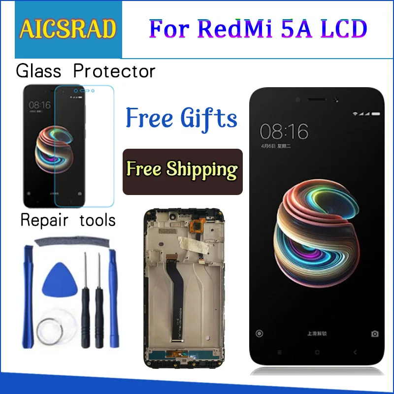 100% протестированный сенсорный экран и ЖК дисплей для Xiaomi Redmi 5A дигитайзер