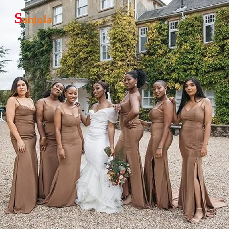 Платье с разрезом сбоку для гостей на свадьбе платье подружки невесты тонких