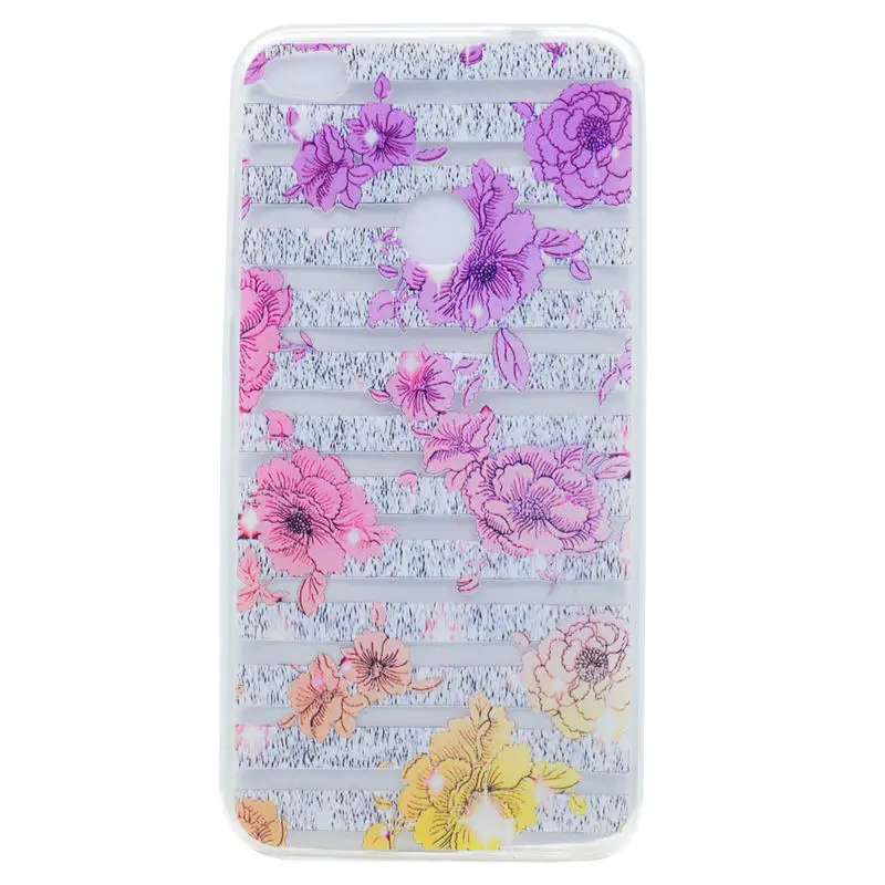 Мода Окрашенные Мягкие TPU Case For Huawei Nova 5.0 дюймов цветок Случаи Прозрачный