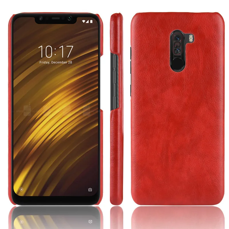 Роскошный винтажный кожаный чехол для Xiaomi Pocophone F1 ультра тонкий жесткий Защитный