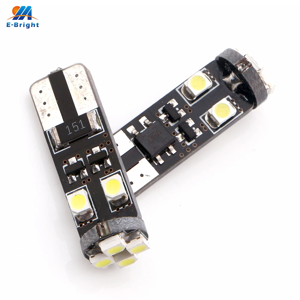 YM E Bright 2 шт. Canbus T10 W5W 194 CAN BUS Error Free 1210 3528 8 SMD светодиодный 6000K 12V Авто клиновидная