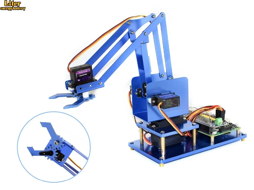 4-DOF металлический робот Arm Комплект для Raspberry Pi Zero/Zero W/Zero WH/2B/3B/3B + Bluetooth/WiFi Пульт