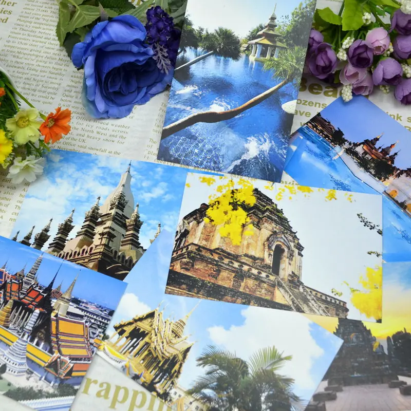 8 листов Thailand landscape Набор открыток/Открытки Ассорти/открытки на день рождения лот