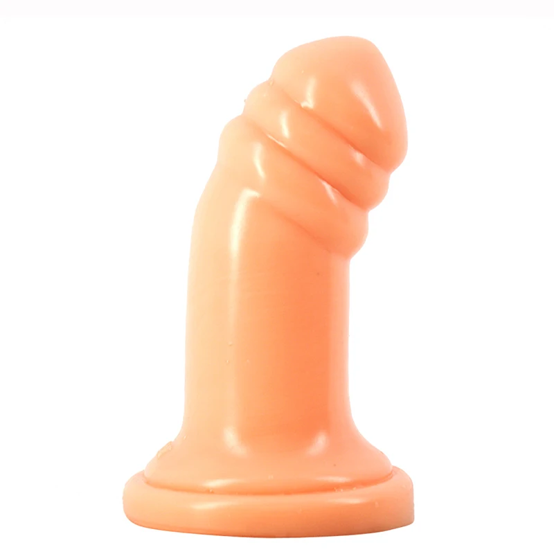 Health material PVC Anal Plug Slightly curved threaded pointed Dildo 6.0cm Head Insert Sex Toys For Woman Masturbation | Красота и