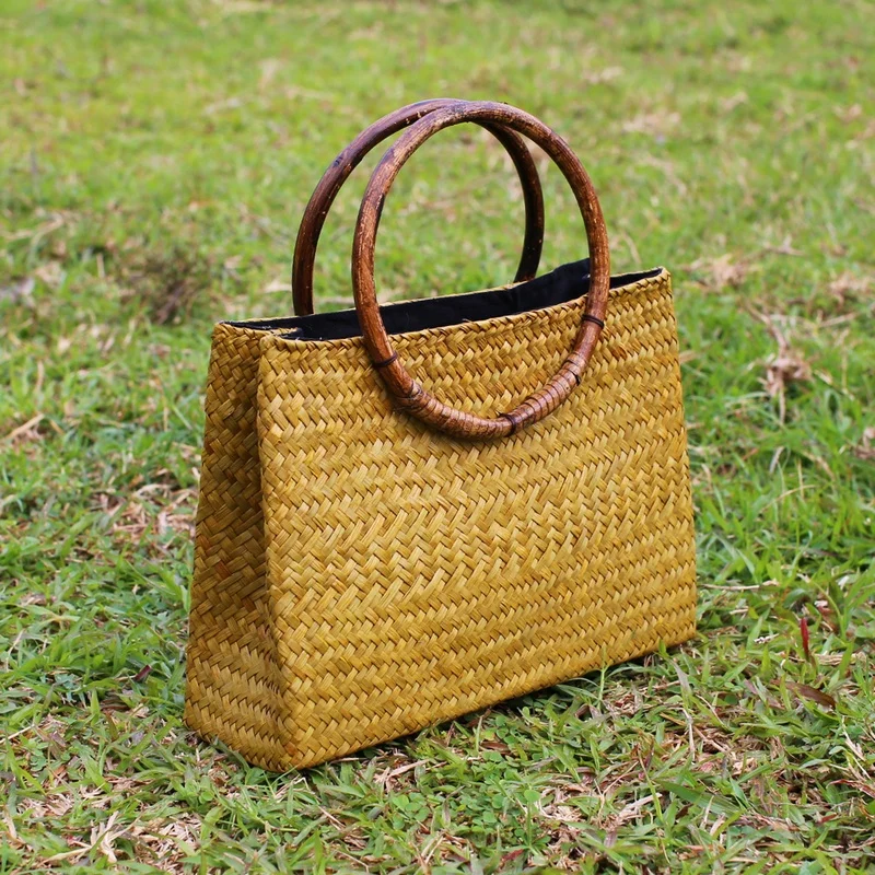 Водоросли ручной работы сплетенный китайский стиль ретро Женская сумка праздник