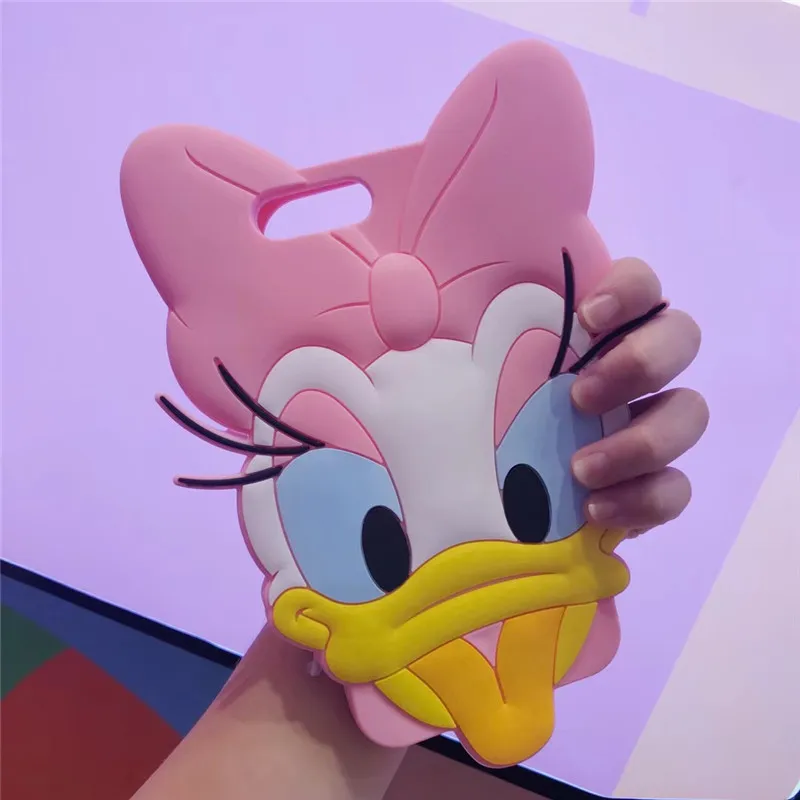 3D Cartoon Cute Lovely Pink Daisy Silicone Soft Case For iphone 7 7Plus Shockproof Full Cover 6 6S 8 Plus Capa Coque |