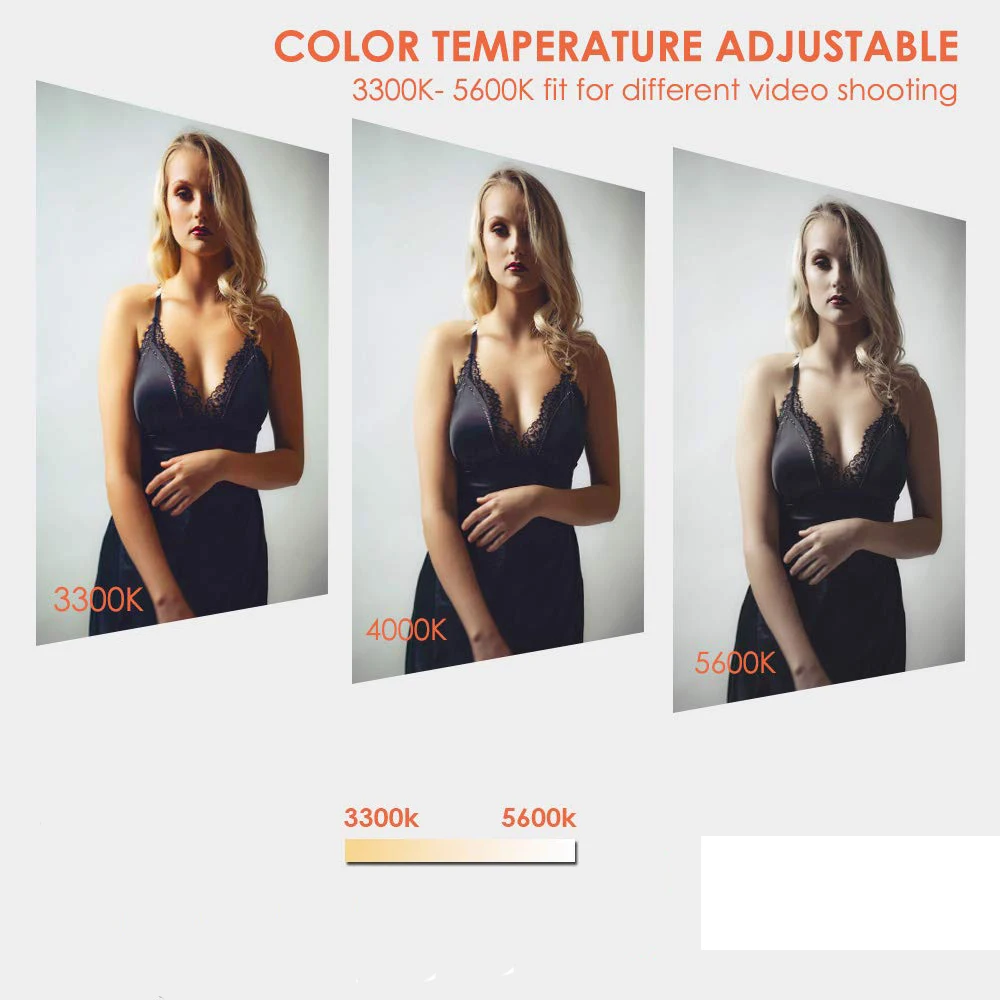 Фотография светодио дный LED Selfie Ring Light 26 см трехцветное освещение затемняемое