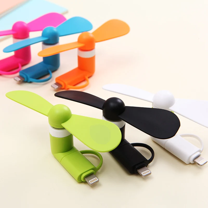

2-in-1 Mini Cell Phone Fan for iPhone/iPad and Android