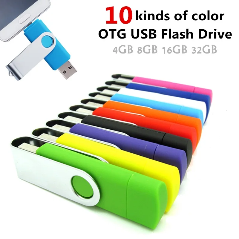 Цветной OTG флэш накопитель usb мини подарок карта памяти pendrive 4 ГБ 8 16 32 ручка