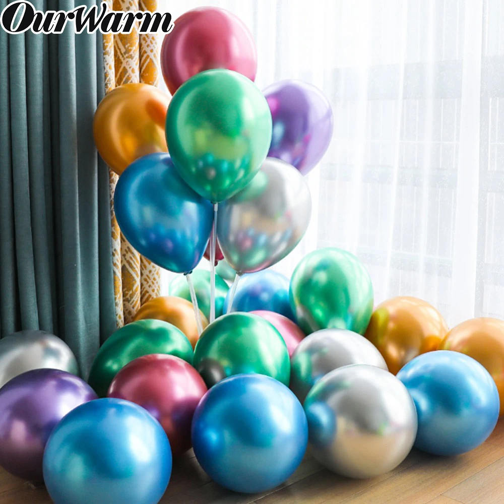 OurWarm металлический латексный шар 10 шт. свадебное украшение 12 дюймовый надувной