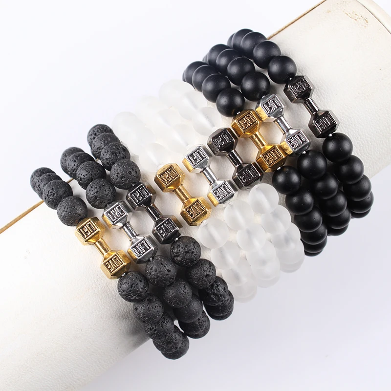 Nine дизайн сплав металлическая штанга 8 мм черный Лава браслеты и браслет Мода Fit