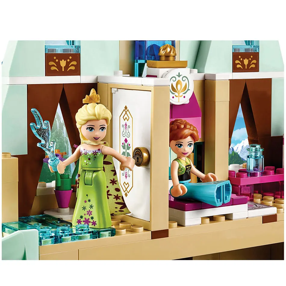 519 шт. маленькие строительные блоки игрушки совместимые с Lepinging Arendelle Castle