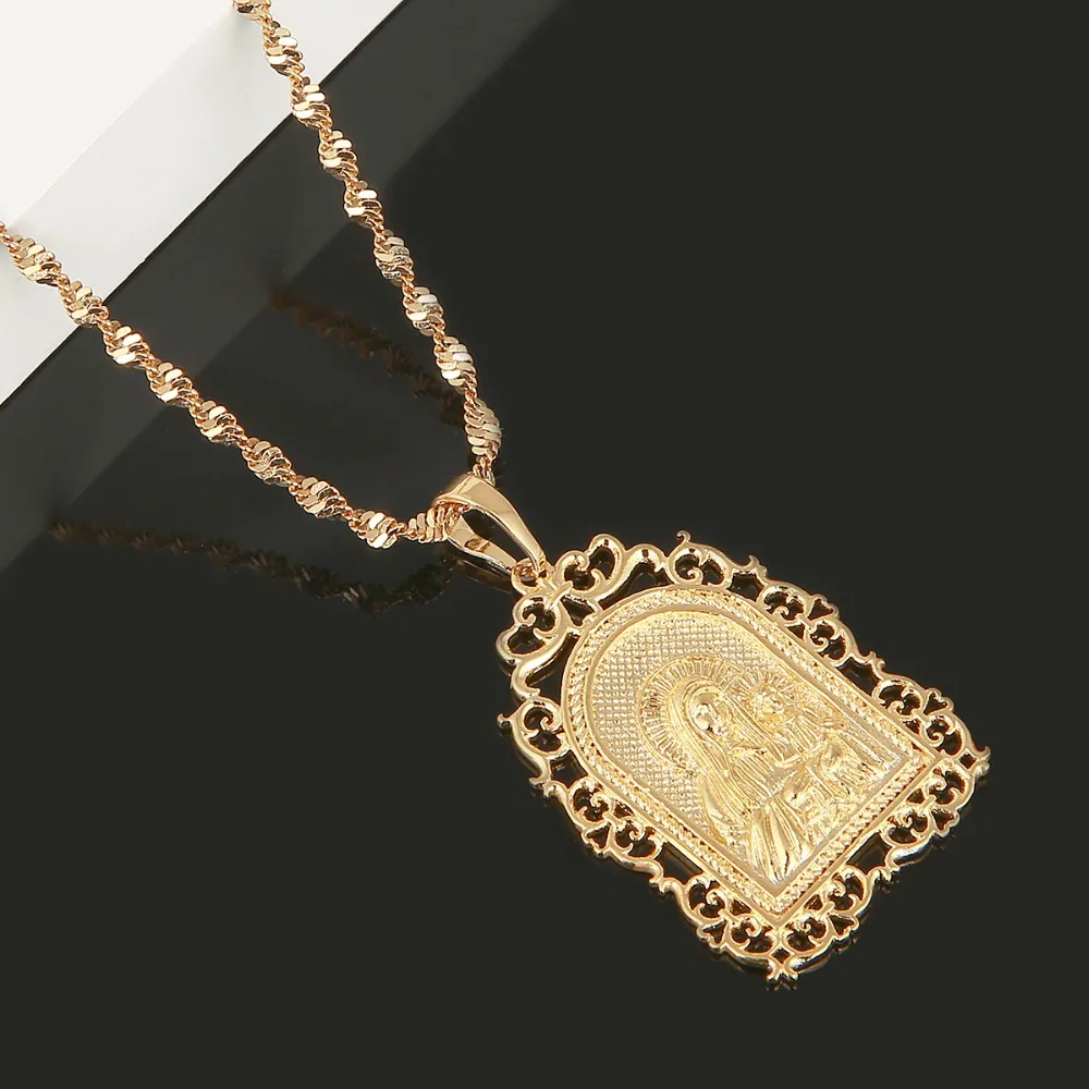 Ожерелье с подвеской Дева Мария ожерелья религиозные украшения для женщин и