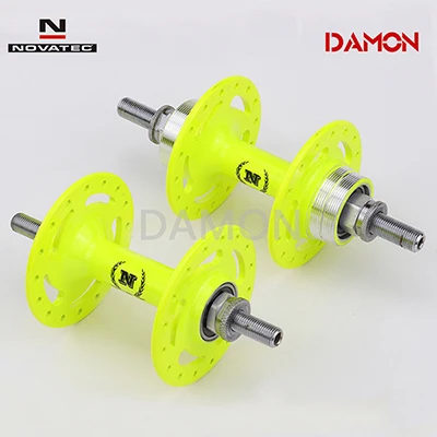1 Yelllow 14T Красочные Novatec A565SBT A566SBT 32 отверстия фиксированная передача односкоростная велосипедная ступица Передняя и задняя 14 15 16 17T 2 подшипники 100 120 мм - Цвет: 1 Yelllow 14T