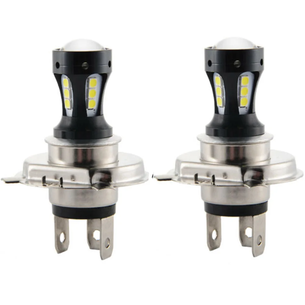 2 x светодиодные фары для мотоцикла H4 3030 18 LED Противотуманные Hi-Lo головной свет