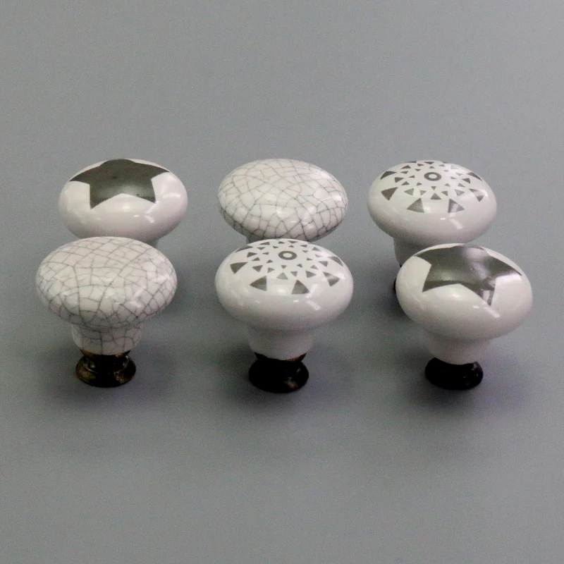 2pcs antique ceramic knobs handles pulls for cabinets cupboard dresser drawers kitchen furniture or kids room free global shipping