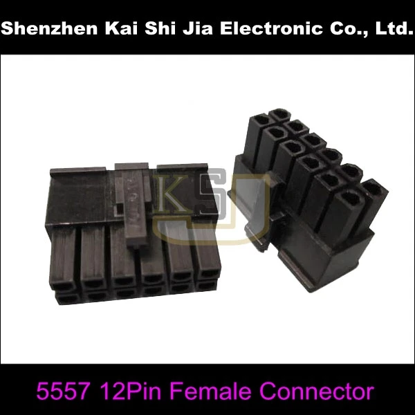 50 шт./лот Molex 4 2 мм 5557 12 контактный разъем питания-черный | Компьютеры и офис