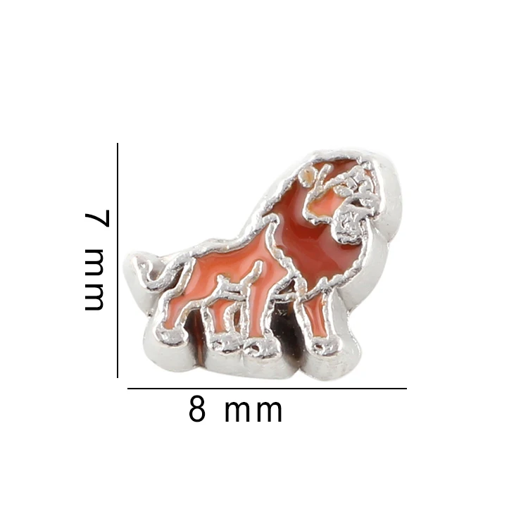 20 шт F437 Металлический Лев Плавающие Метки Подходят для Живого Стеклянного Ложетта Подвески Ювелирных Изделий Оптом.