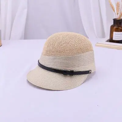 MAERSHEI Конный Кентукки шляпа котелок козырек Sobrero солнцезащитные шапки для женщин Мужская большая соломенная шляпа с Полями Летняя шляпа для женщин пляжная кепка - Цвет: Beige
