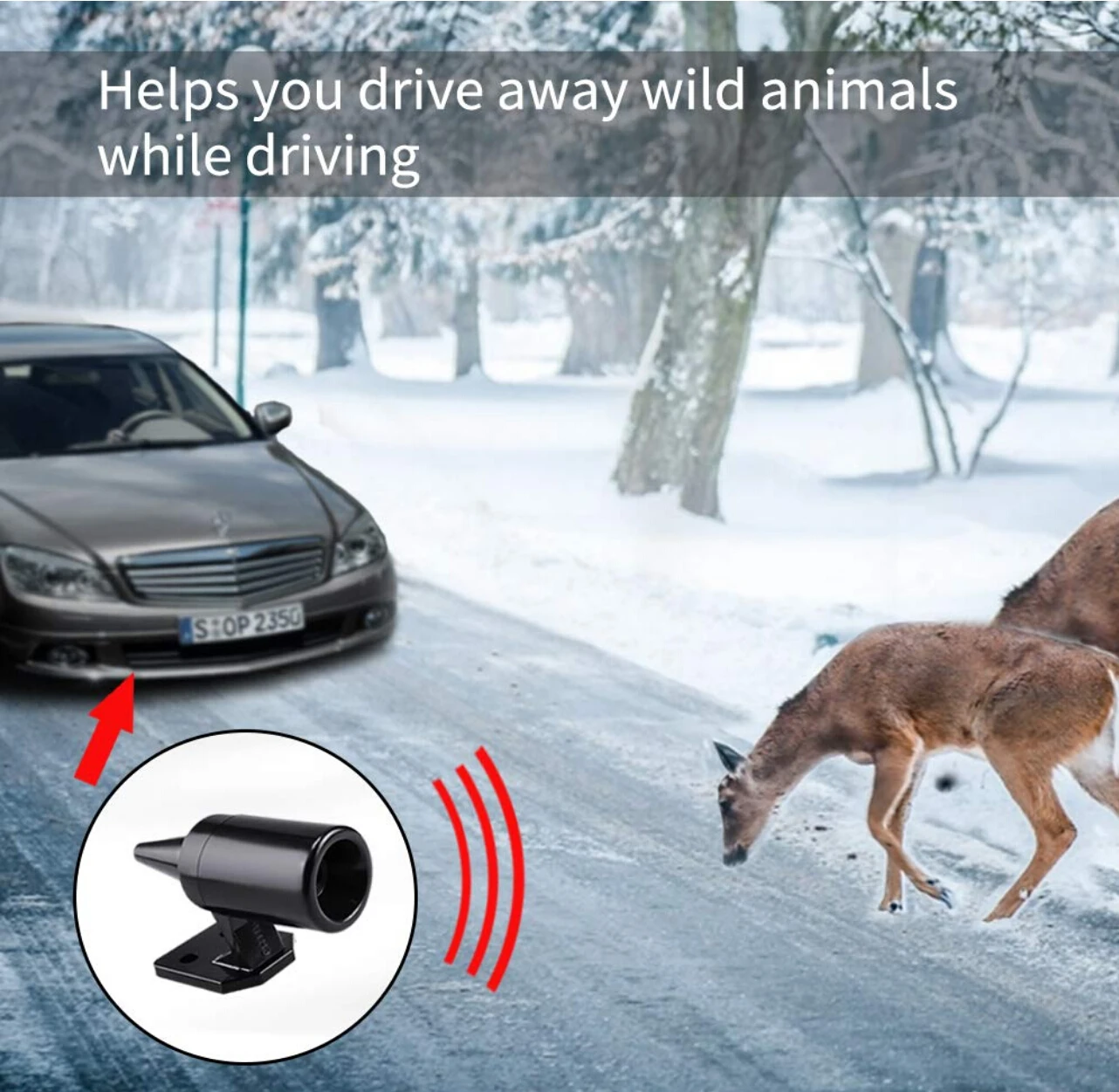 1pcAnimal олень предупреждающая сигнализация велосипедный автомобиль для ford mustang alfa