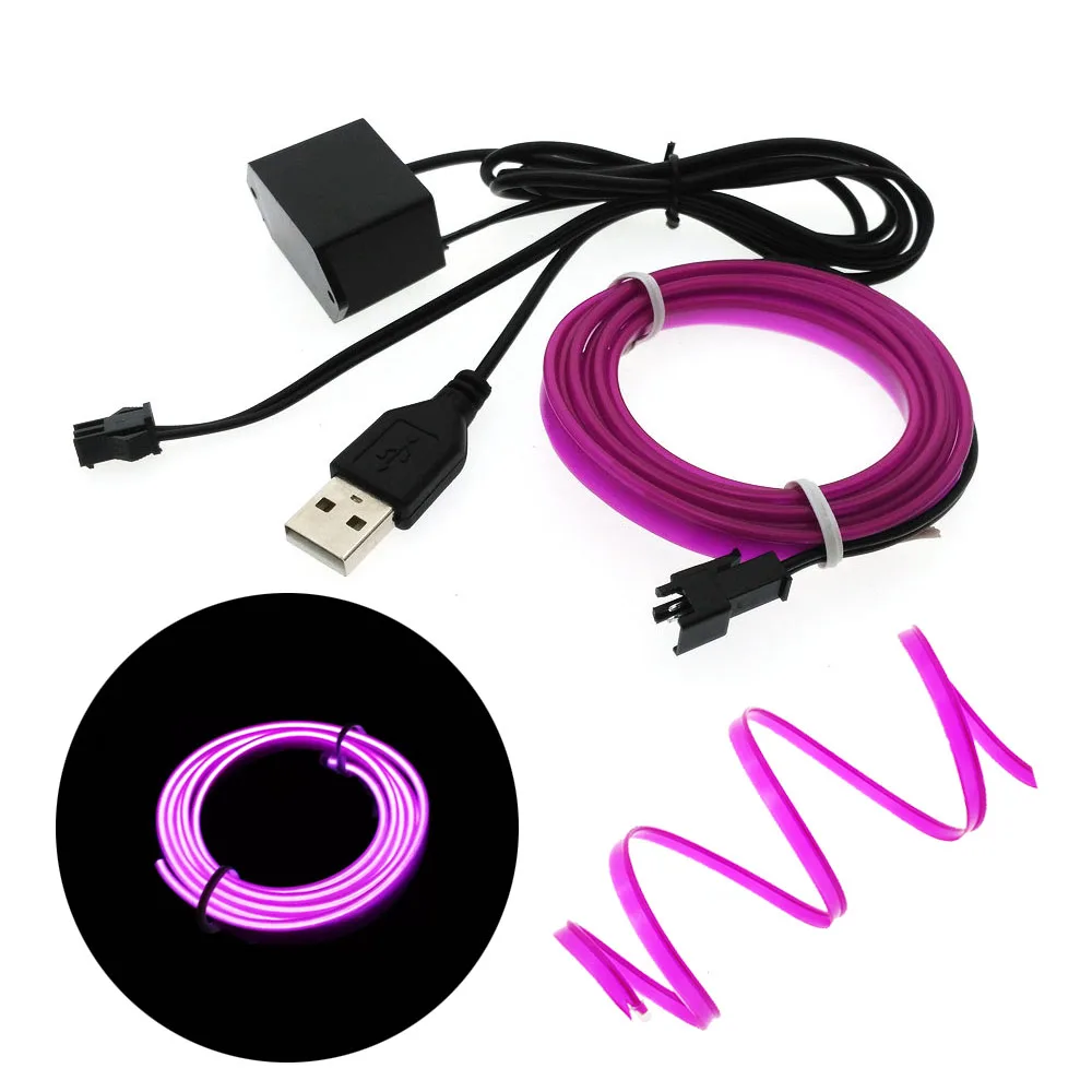 El wire 6 мм Неоновый ТВ светильник с швейной кромкой декоративная лампа для
