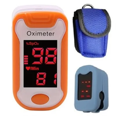LED orange cover bag Новинка! Пальчиковый пульсоксиметр, Пальчиковый пульсоксиметр, Пульсоксиметр для дома, семейный пульсоксиметр, пульсоксиметр, измеритель пульса, кислород в крови, CE светодиодный - Цвет: LED orange cover bag