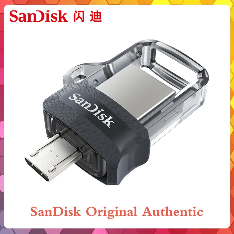SanDisk OTG USB флеш-накопитель 32 Гб 16 3 0 двойной мини-накопитель 128 64 флешки для ПК и