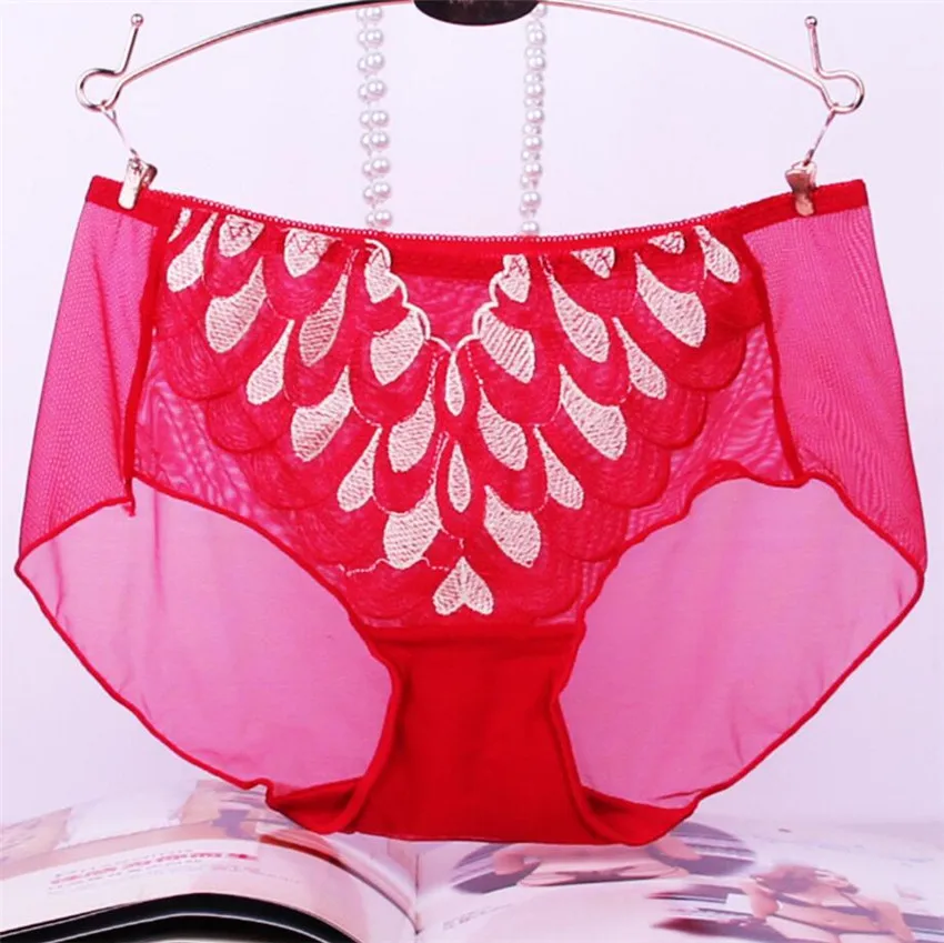 Сексуальное кружевное белье Для женщин дамы среднего талии See Through трусы