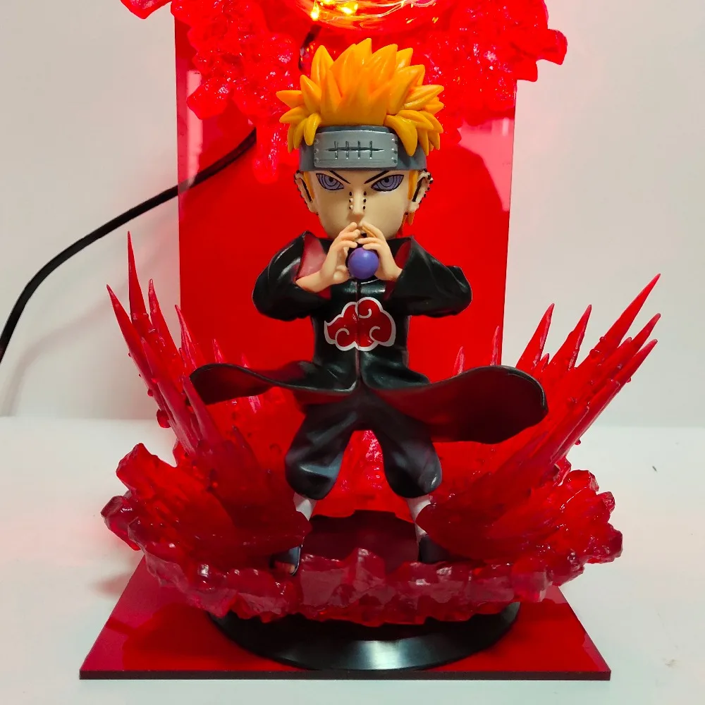 Наруто Боль Chibaku Tensei светодиодные настольные лампы Lampara Shippuden боли ночные огни