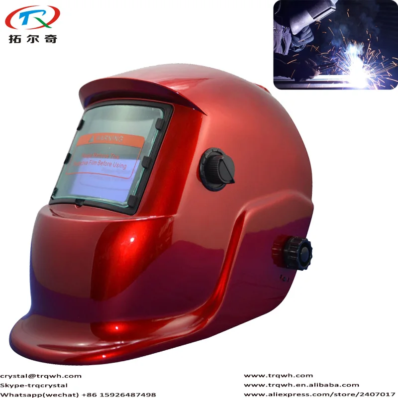 Чистый красный паяльный сварочный шлем/сварочная крышка/электрическая