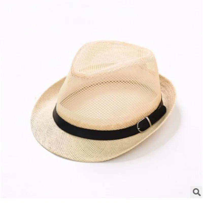 Шляпа женская Соломенная с решетчатым узором Пляжный головной убор бандажом от