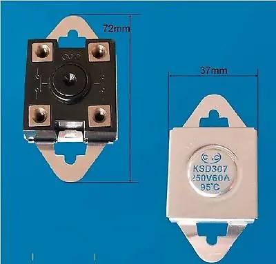 

1PCS KSD307 NC 95 Celsius 250V 60A Temperature Switch Thermostat Controllor