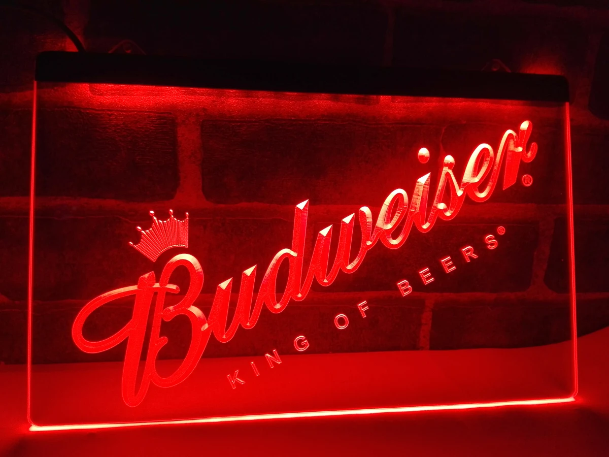 LA002 Budweiser пивной бар паб клуб светодиодный светодиодная неоновая светосветильник