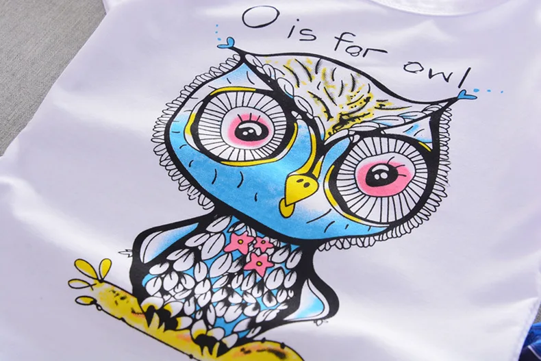 Одежда для новорожденных мальчиков Милая Белая футболка с рисунком Топы + штаны