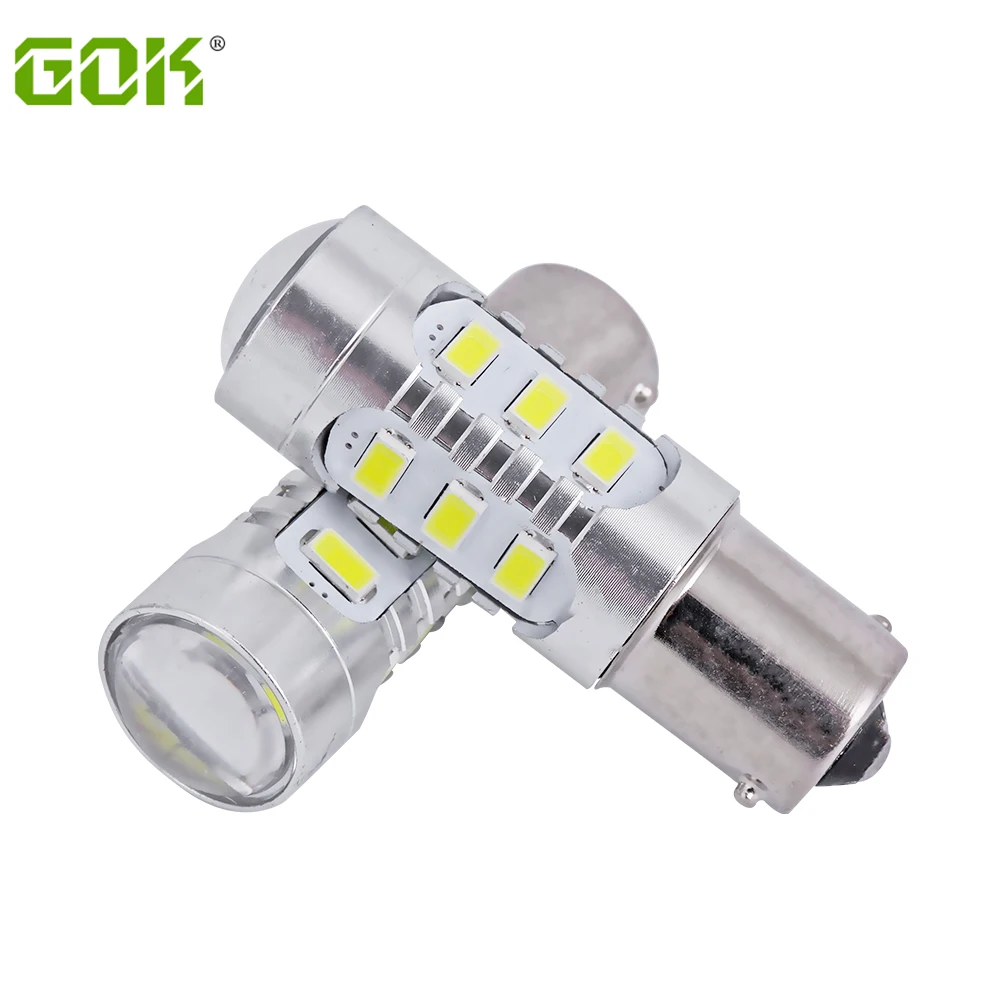 2 шт./лот супер яркие белые светодиодные лампы высокой мощности P21W BA15S 5730 SMD 1156 для