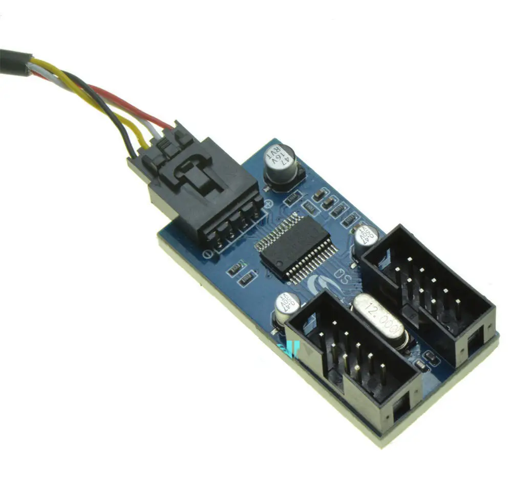 USB 2 0 1 Порты и разъёмы 9Pin заголовок Мужской кабель удлинитель 9 Pin множитель