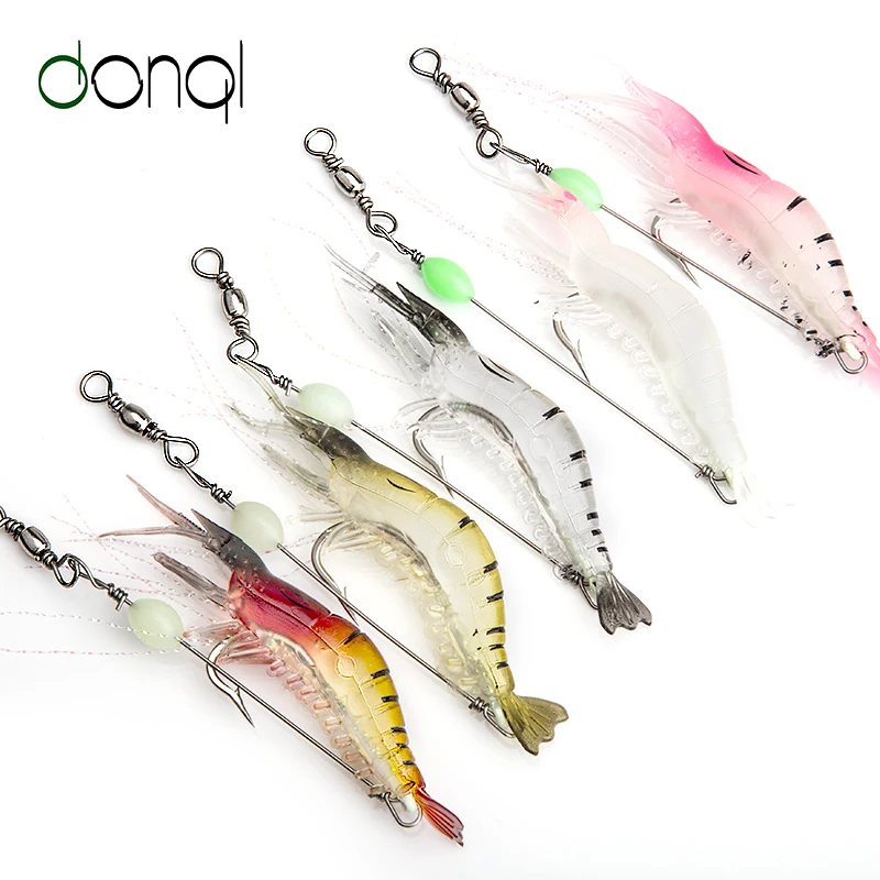 

DONQL мягкая искусственная приманка для креветок 9 см/5,6 г рыболовные приманки с острыми крючками Проволока из нержавеющей стали, которая свет...