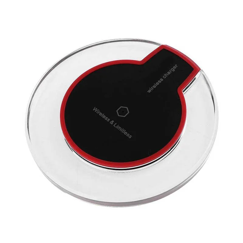 Etmakit Qi Ultra Slim Беспроводной Зарядное устройство Crystal Clear зарядного устройства светодиодный освещения для samsung S7 S8 S8 плюс NK-шопинг