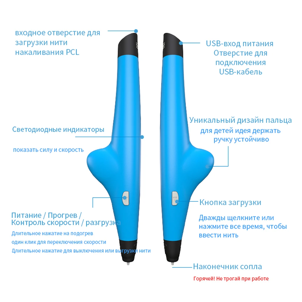 Новая мода Anet VP053D 3D Ручка чертежа низкой температуры ручки подарка ягнится