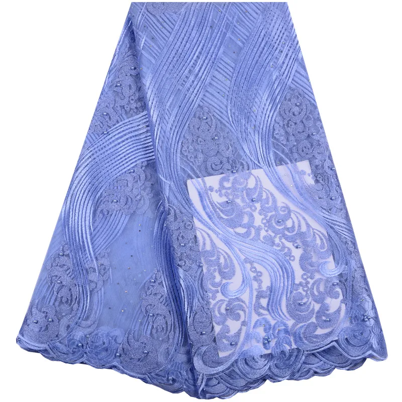 

High-end Fashion French Net Lace Fabric High Quality Green African Tulle Embroidered Transparent Lace Fabric For Wedding S1491