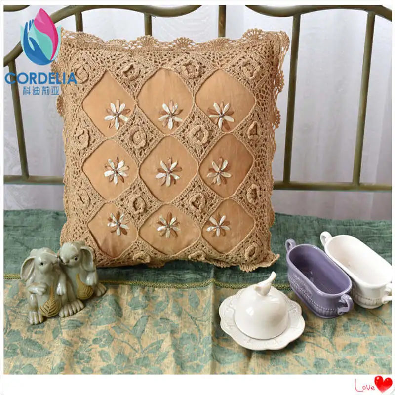 Модная европейская роскошная наволочка zakka из натурального хлопка кружевная с