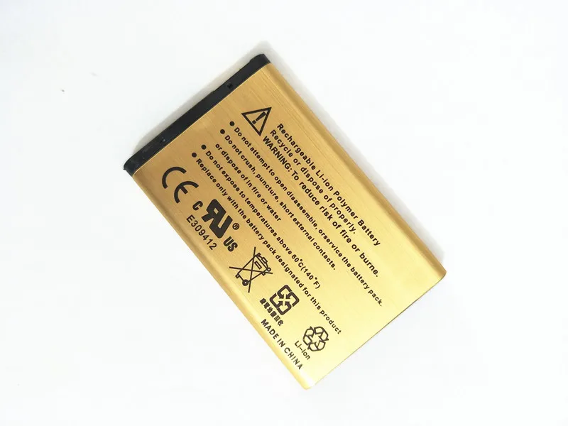 АЗК 2450mAh Золотой BL-5C BL 5C Батарея для Nokia 1100 1200 1650 2300 2310 2600 2610 3100 3120 3650 5130 6030 6600 6263 6230 6630