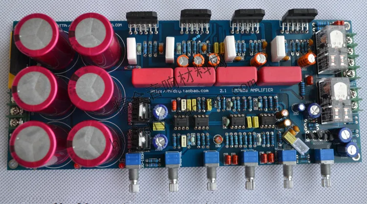 DIY fever LM3886 сабвуферный усилитель плата 2,1 канала 68 Вт* 2+ 120 Вт с защитой