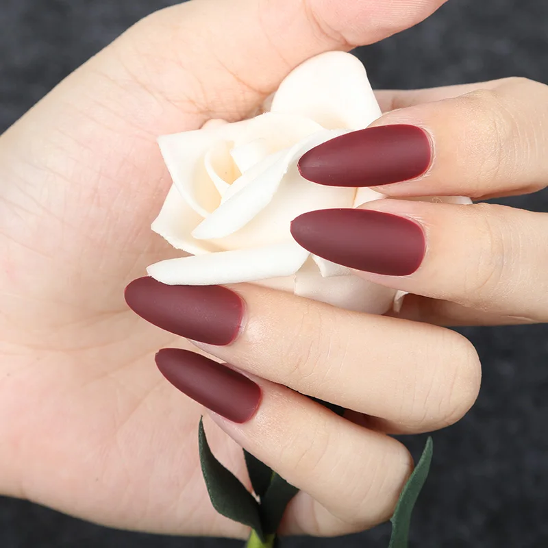 ROSALIND  Fake Nails Matte False nail 24pcs Detachable tips for Nail Extension  Manicure Art press on Fake False Nails