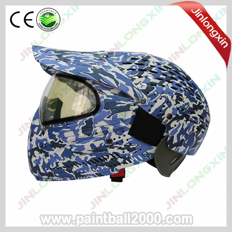 Navy Blue HPAT Анти-туман полная голова пейнтбольная маска полное покрытие защитное снаряжение - Цвет: Navy Blue