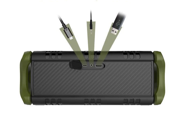 Vidson D8, уличные Bluetooth колонки, беспроводные 40 Вт, высокомощный сабвуфер, 360 объемный звук, 4000 мАч, для зарядки мобильного телефона