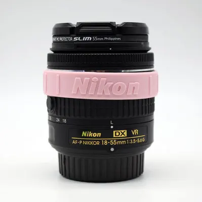 Для Nikon фотографии браслеты с объективом напульсники объектив полоса стоп зум ползать красочные силиконовые 49 мм 52 мм 58 мм 62 мм 67 мм 72 мм 77 мм - Цвет: pink