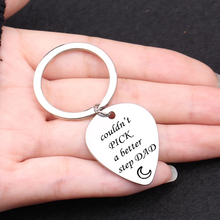 Key Chain&quotCouldn't Pick A Better Step Dad&quotFather's Day Gift For Dad Chain Keepsake To Guitar Keyring 3 Colors | Украшения и