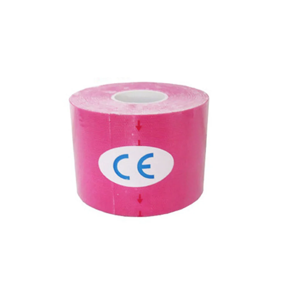 Pink AOLIKES 2 размеры Kinesiology клейкие ленты дышащие водостойкие спортивные восстановления спортивные фитнес теннис колено для снятия боли в мышцах - Цвет: Pink